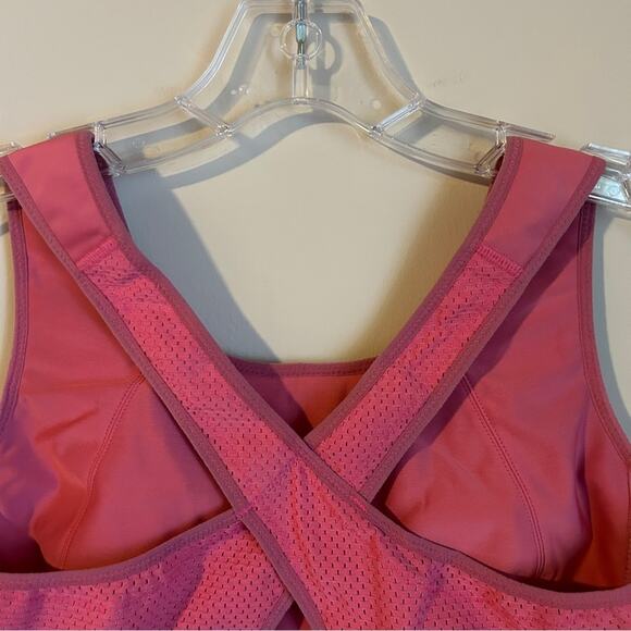 CW-X Pink High Impact Racerback Adjustable Clasp Running Sports Bra Size 34DD/E - Picture 5 of 6
